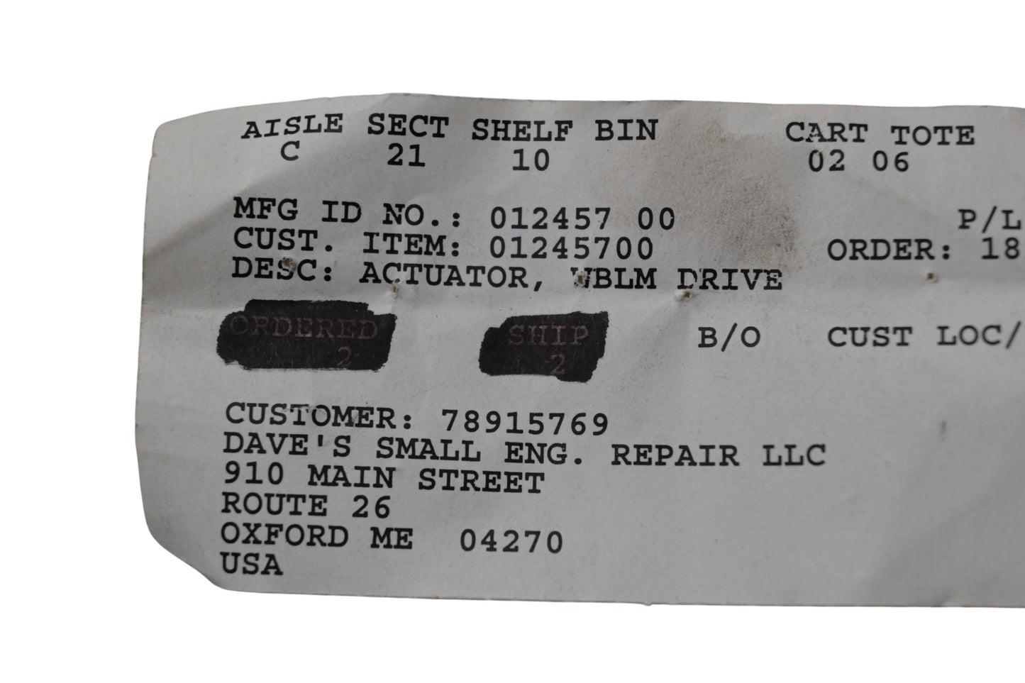 Ariens 01245700 Walk-Behind Drive Actuator NOS