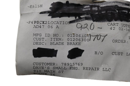 Ariens 01206300 Blade Brake NOS