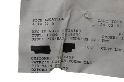 Ariens 06714800 Hair Pin NOS