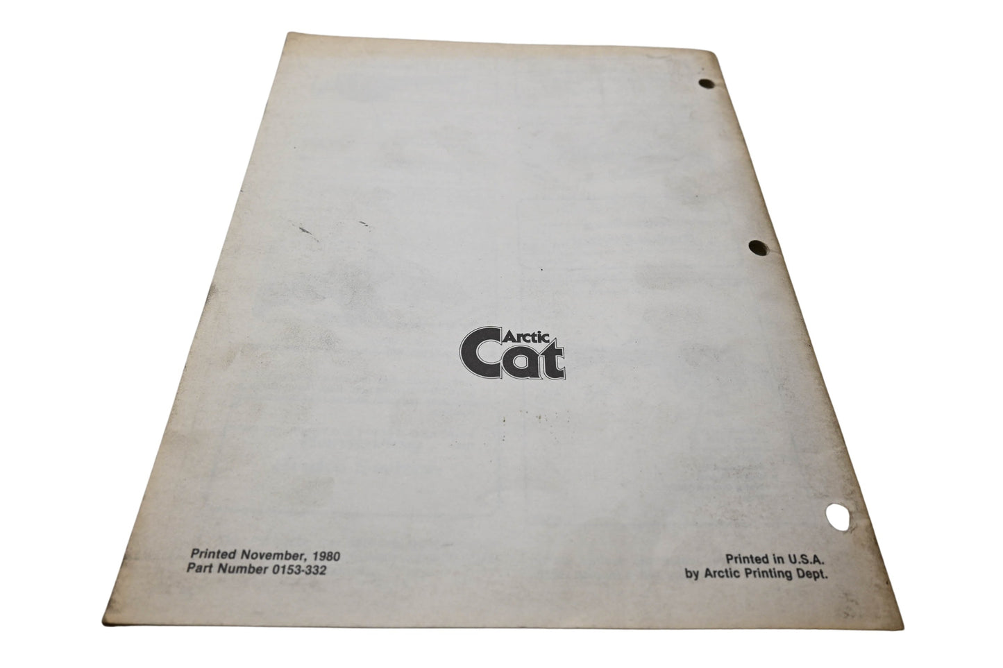 New OEM Arctic Cat 0153-332 Arctic Cat Service Manual Supplement '80 Trail Cat NOS