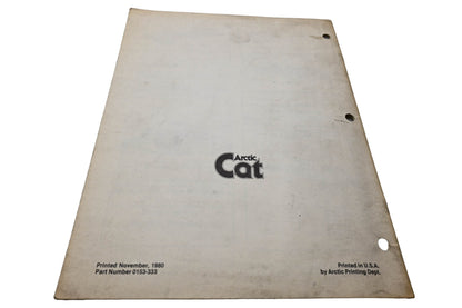 New OEM Arctic Cat 0153-333 Arctic Cat Service Manual Supplement '80 Panther Pantera NOS