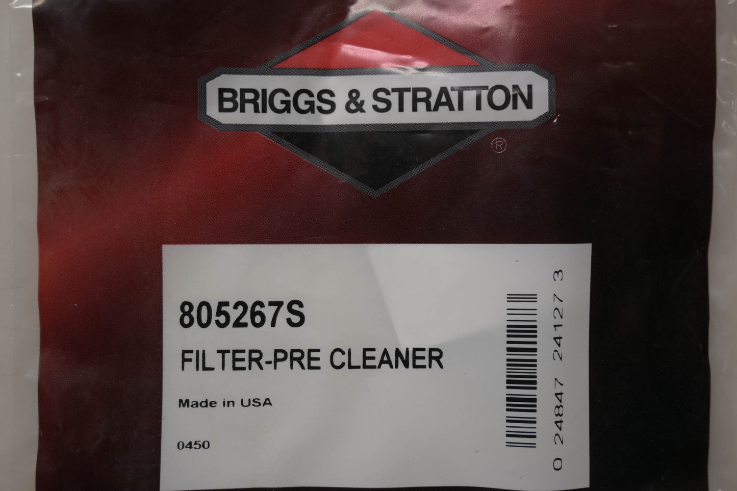 New OEM Briggs & Stratton 805267S Pre-Cleaner Filter NOS