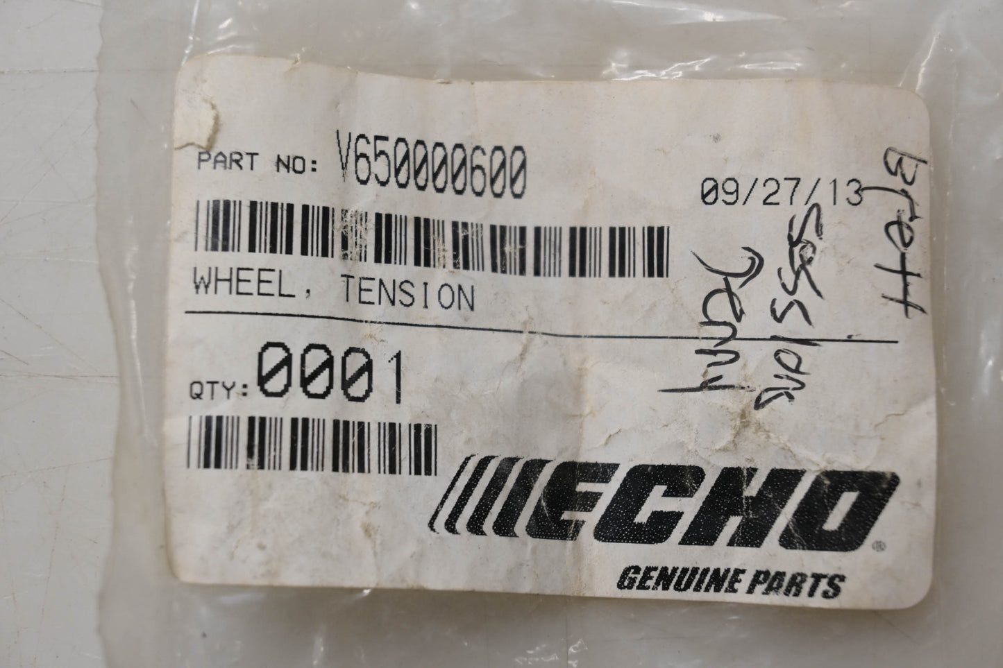 New OEM Echo V650000600 Tension Wheel NOS
