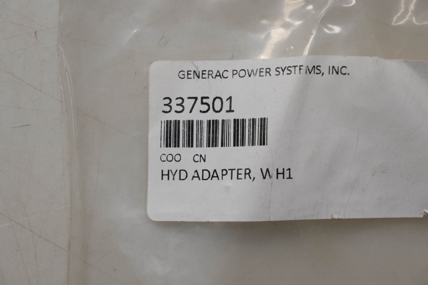 Generac 337501 Hydraulic Adapter NOS