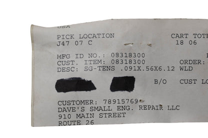 Ariens 08318300 Tension Spring NOS