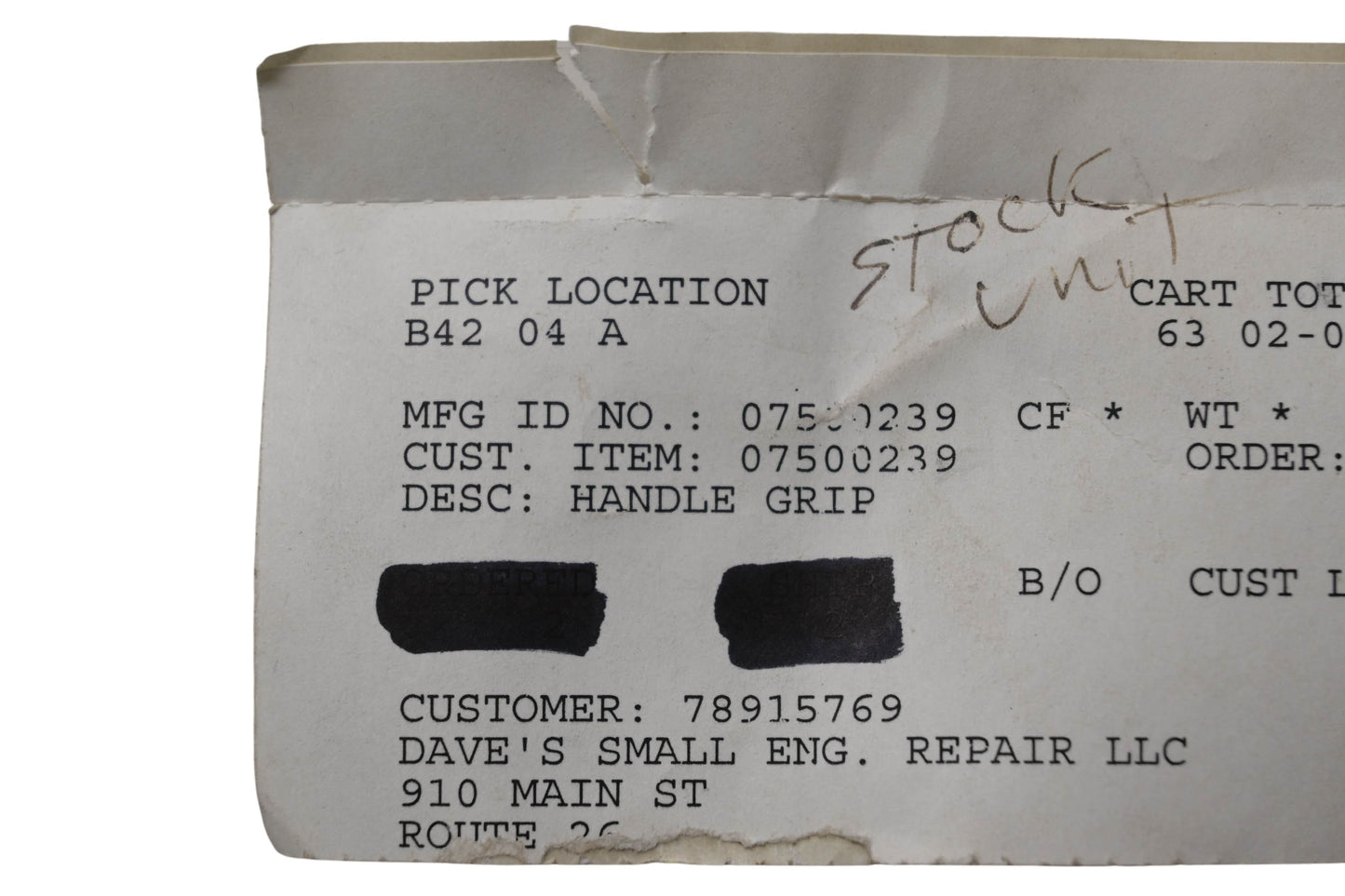 Ariens 07500239 Handle Grip NOS