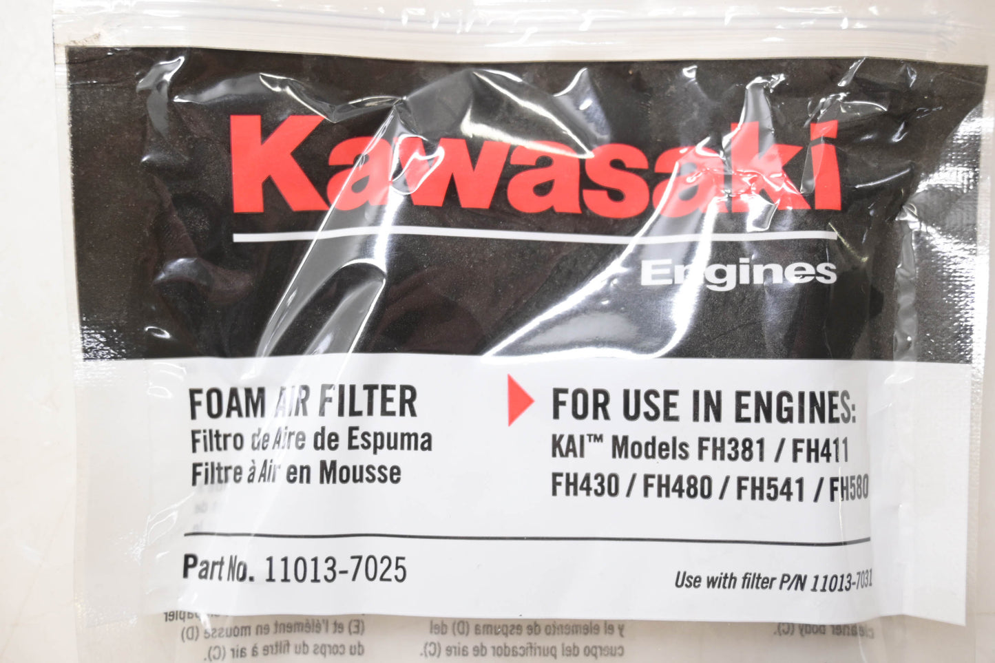 New OEM Kawasaki 11013-7025 Foam Air Filter NOS