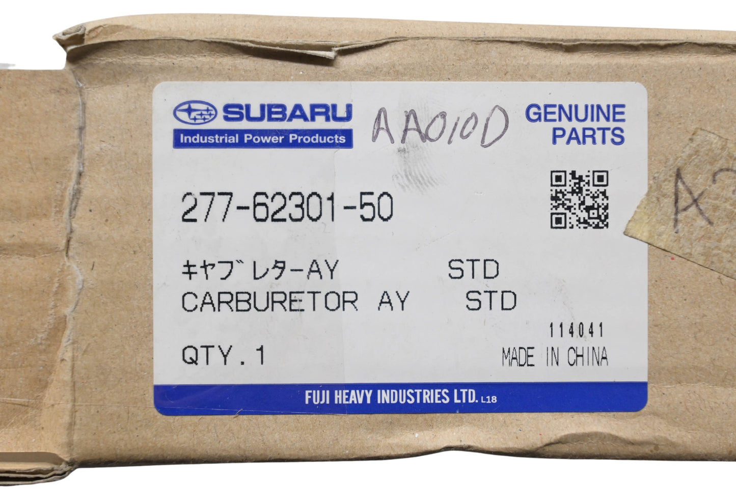 Subaru 277-62301-50 Carburetor Assembly NOS