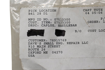 Ariens 07533300 Handlebar Caplug NOS