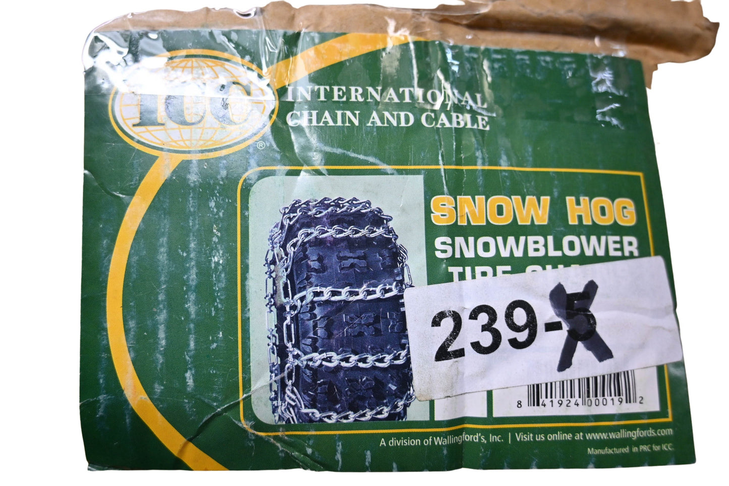 ICC 239-5 Snow Hog Snowblower Tire Chain Pair NOS