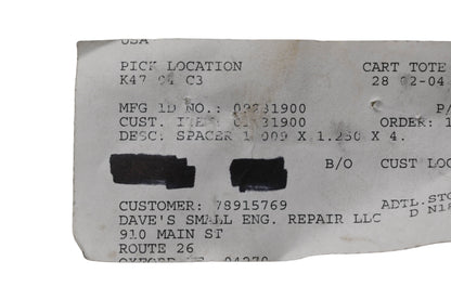 Ariens 09231900 Spacer NOS