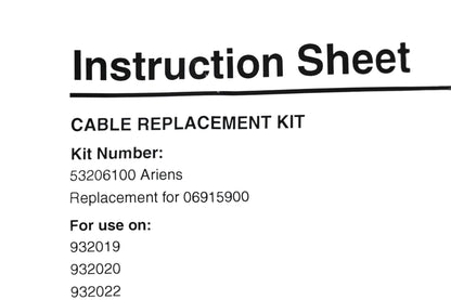 Ariens 53206100, 06915900 Cable Replacement Kit NOS