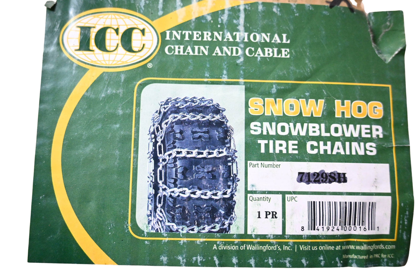 ICC 7129SH Snow Hog Snowblower Tire Chain Pair NOS