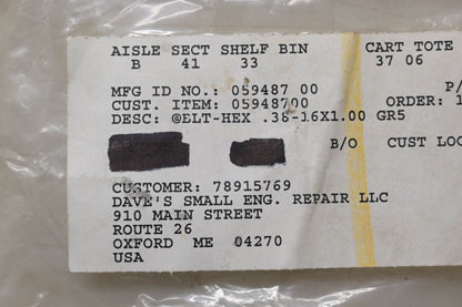 Ariens 05948700 Hex Bolts .38-16x1.00 Qty 2 NOS