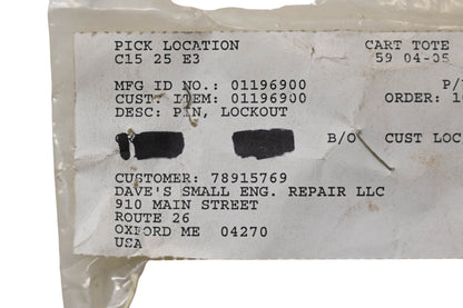 Ariens 01196900 Lockout Pin NOS