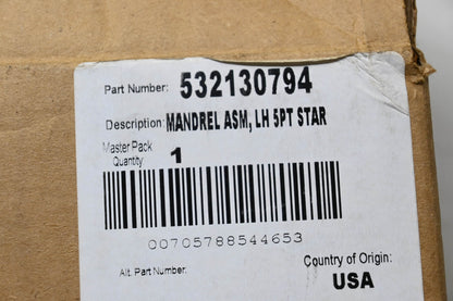 New OEM Husqvarna 130794, 532130794 Mandrel Assembly NOS