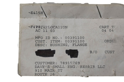 Ariens 00391100 Flange Bushing NOS