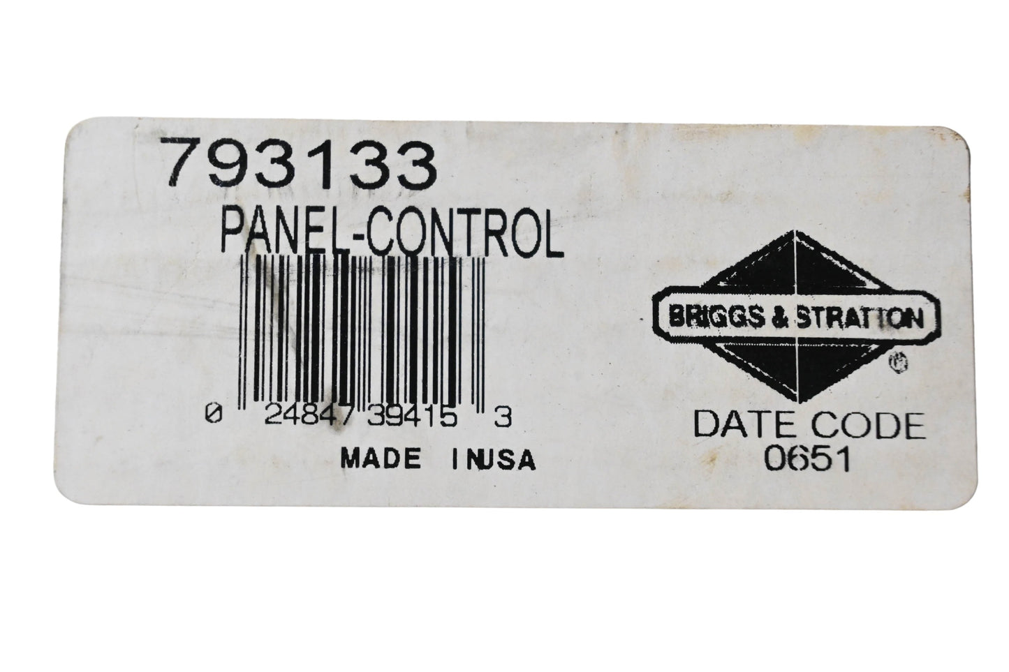 New OEM Briggs & Stratton 793133 Control Panel NOS