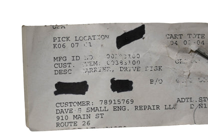 Ariens 00383100 Drive Disk Carrier NOS