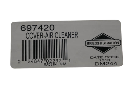 New OEM Briggs & Stratton 697420 Air Cleaner Cover NOS