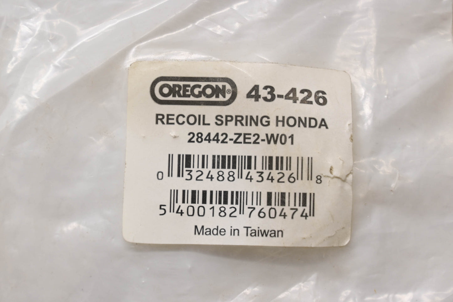 Oregon 43-426, 28442-ZE2-W01 Recoil Spring NOS