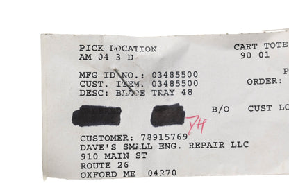 Ariens 03485500 Blade Tray NOS