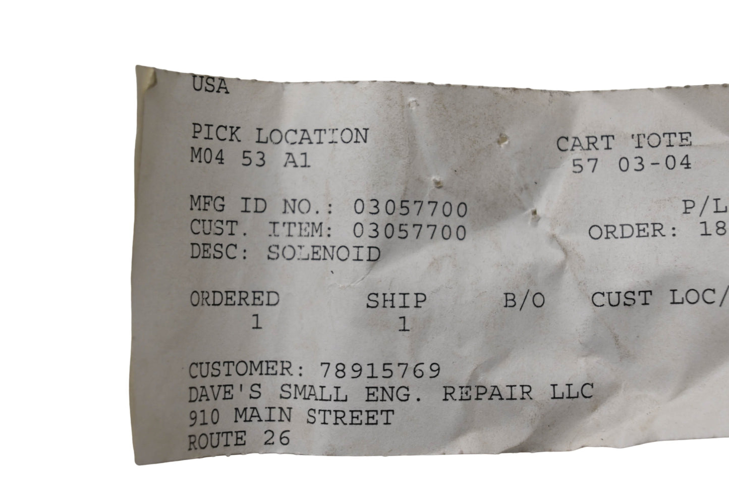 Ariens 03057700 Solenoid NOS