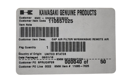 New OEM Kawasaki 11065-7025 Air Filter Rain Cap NOS