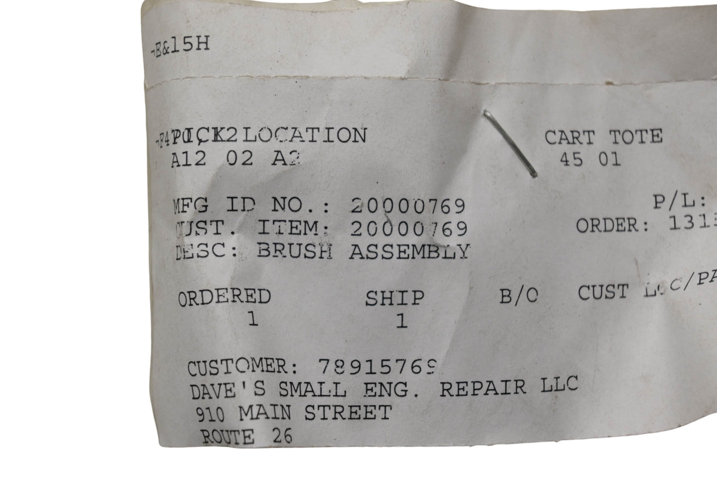 Ariens 20000769 Brush Assembly NOS