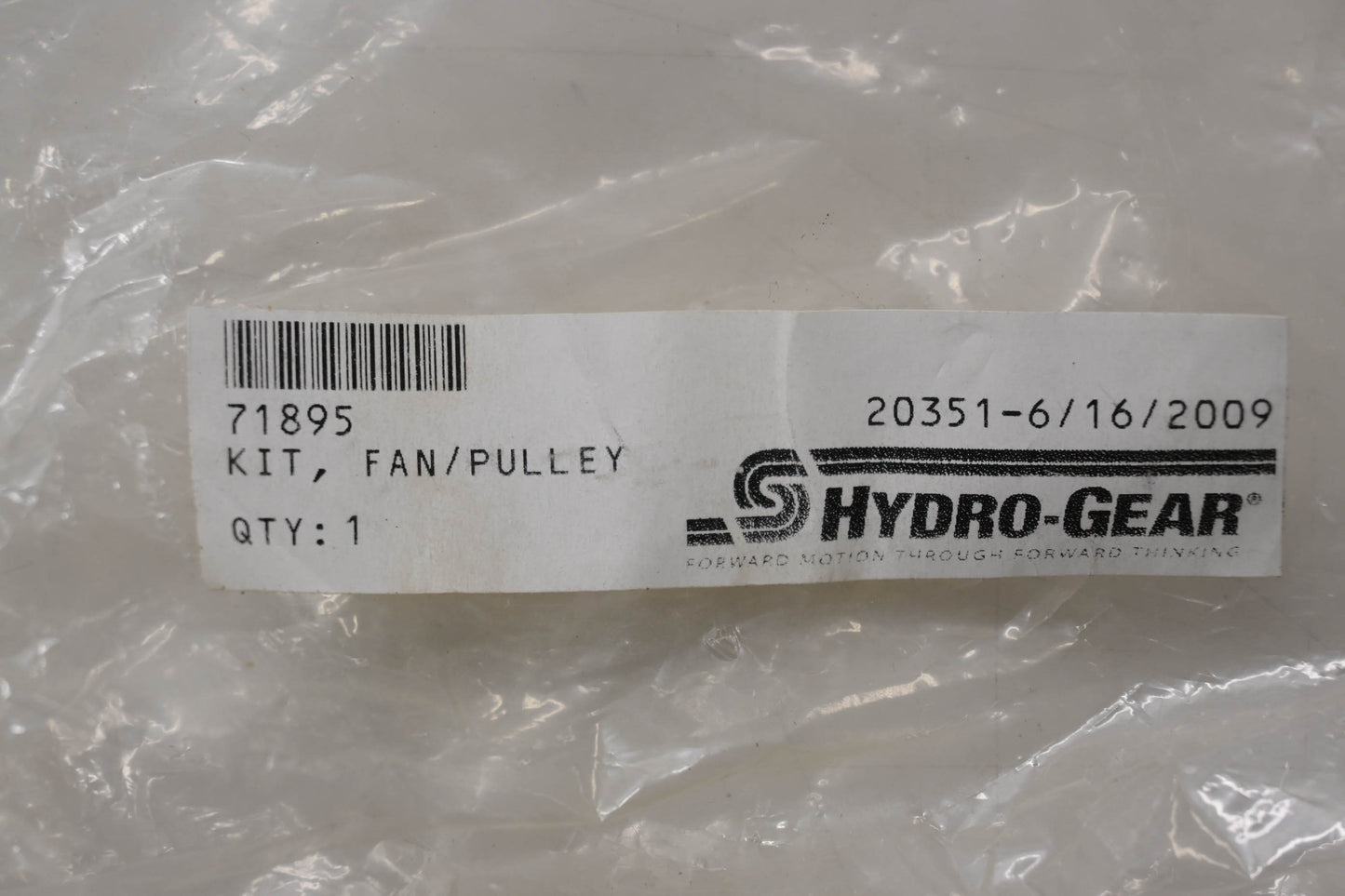 Hydro-Gear 71895, 72137 Fan Pulley Kit NOS
