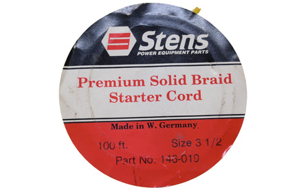 Stens 146-019 Premium Solid Braid Starter Cord NOS