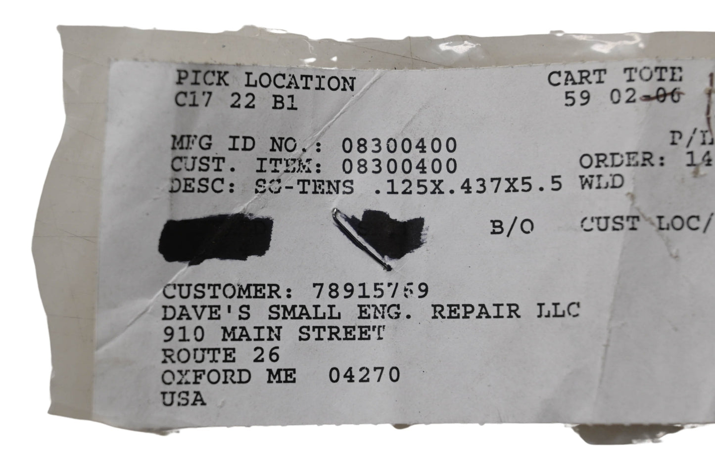 Ariens 08300400 Tension Spring NOS