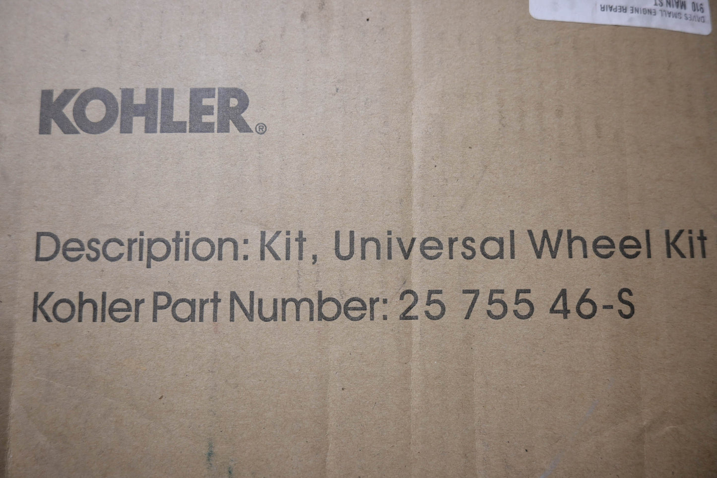Kohler 25 755 46-S Universal Wheel Kit NOS