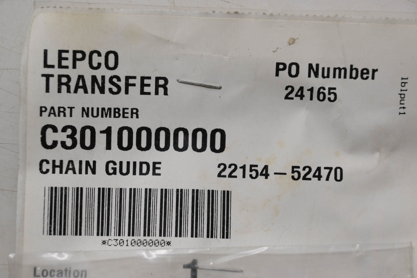 New OEM Echo C301000000, 22154-52470 Chain Guide NOS