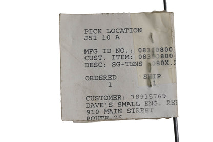 Ariens 08300800 Tension Spring NOS