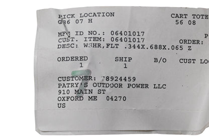 Ariens 06401017 .344x.688x.065 NOS