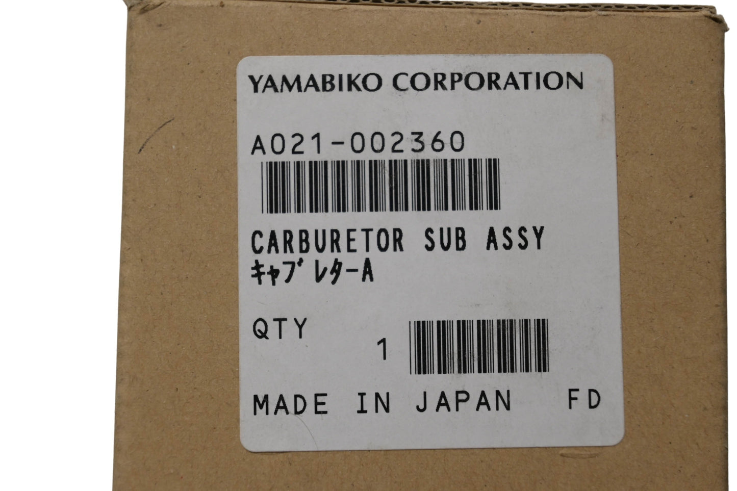Yamabiko A021-002360 Carburetor Sub Assembly NOS