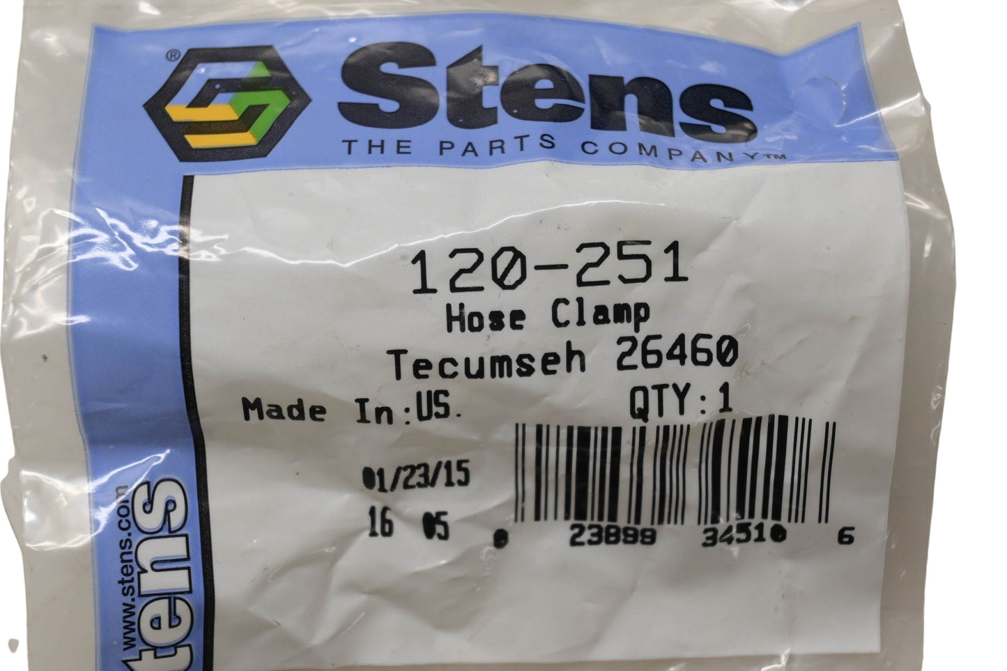 Stens 120-251, 26460 Hose Clamp Pair NOS