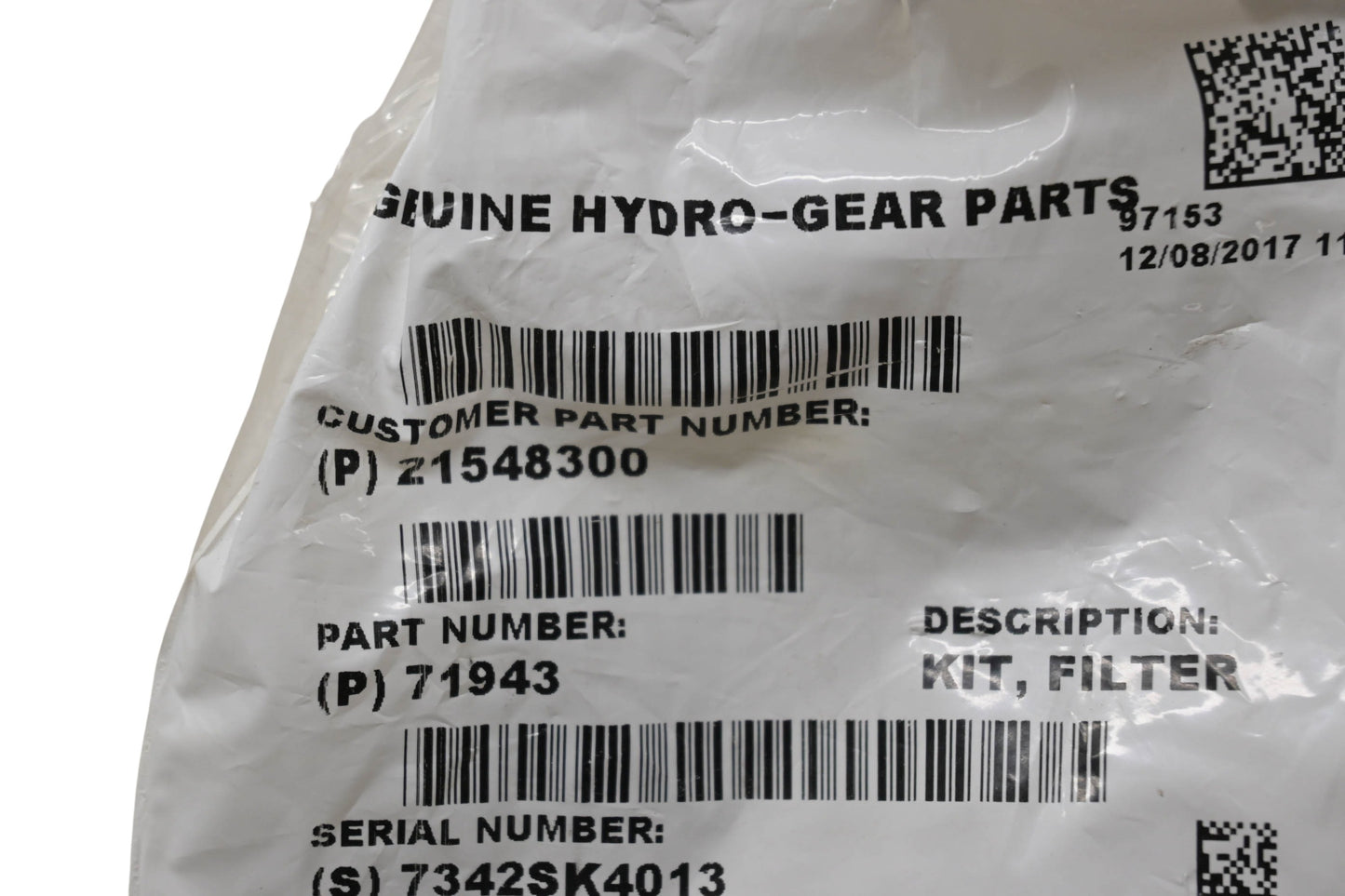 Hydro-Gear 71943 Filter & O-Ring NOS