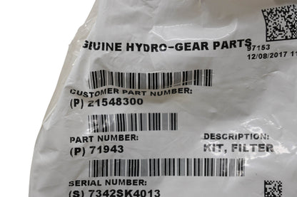 Hydro-Gear 71943 Filter & O-Ring NOS