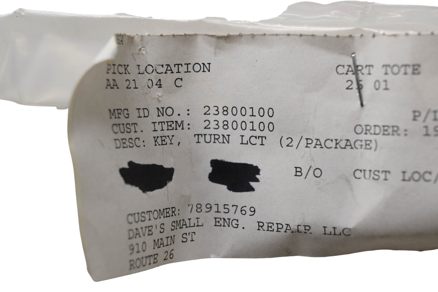Ariens 23800100 Turn Key NOS