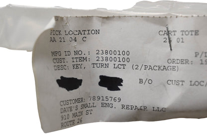 Ariens 23800100 Turn Key NOS