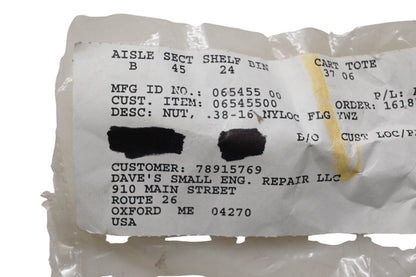 Ariens 06545500, 6500726 Flange Nut NOS