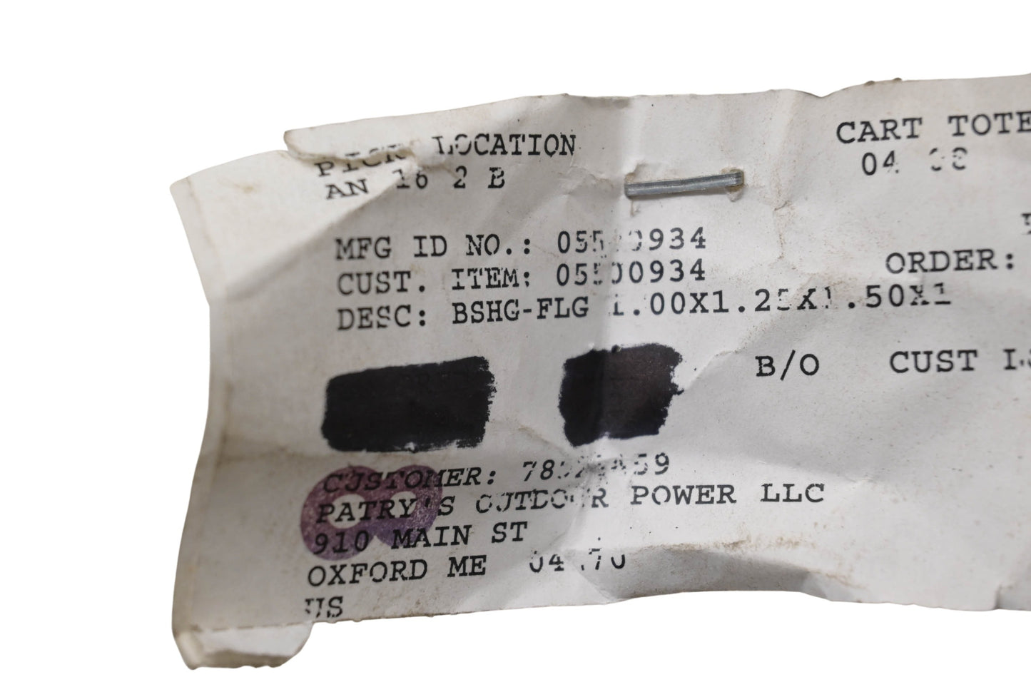 Ariens 05500934 Flange Bushing NOS