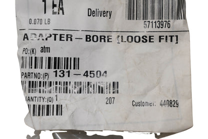 Toro 131-4504 Bore Adapter NOS