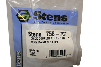 Stens 758-707 Quick Coupler Plug NOS
