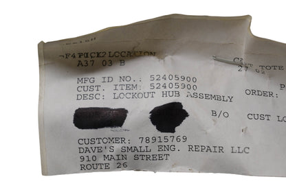 Ariens 52405900 Lockout Hub Assembly NOS