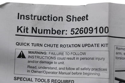 Ariens 52609100 Quick Turn Chute Rotation Update Kit NOS