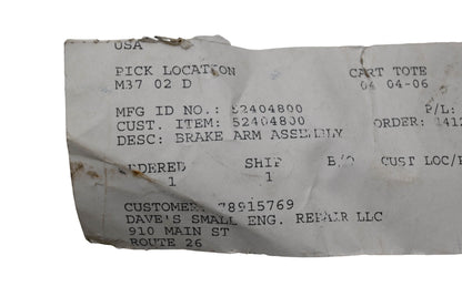Ariens 52404800 Brake Arm Assembly NOS