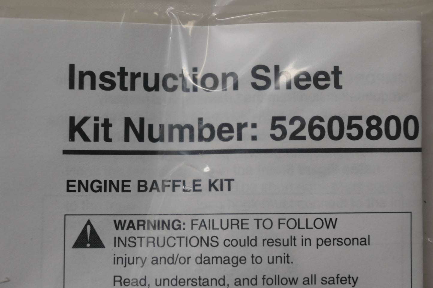 Ariens 52605800 Engine Baffle Kit NOS